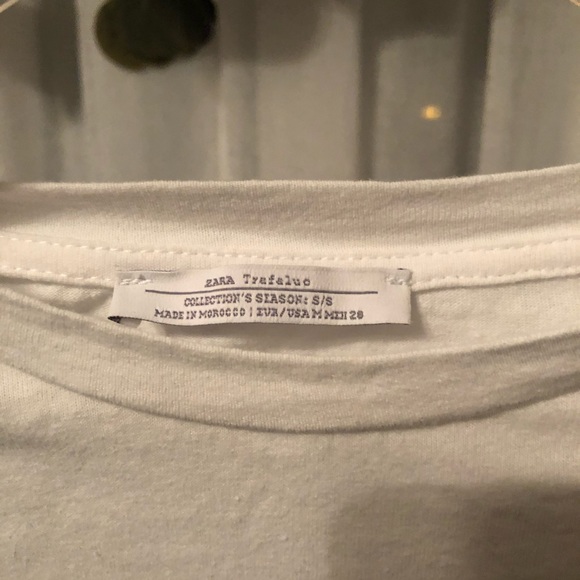 ZARA NWOT Color Block Slogan Tee - Picture 4 of 4